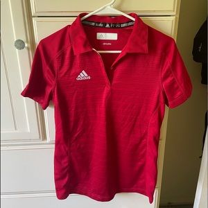 Red Women’s Adidas Golf Shirt